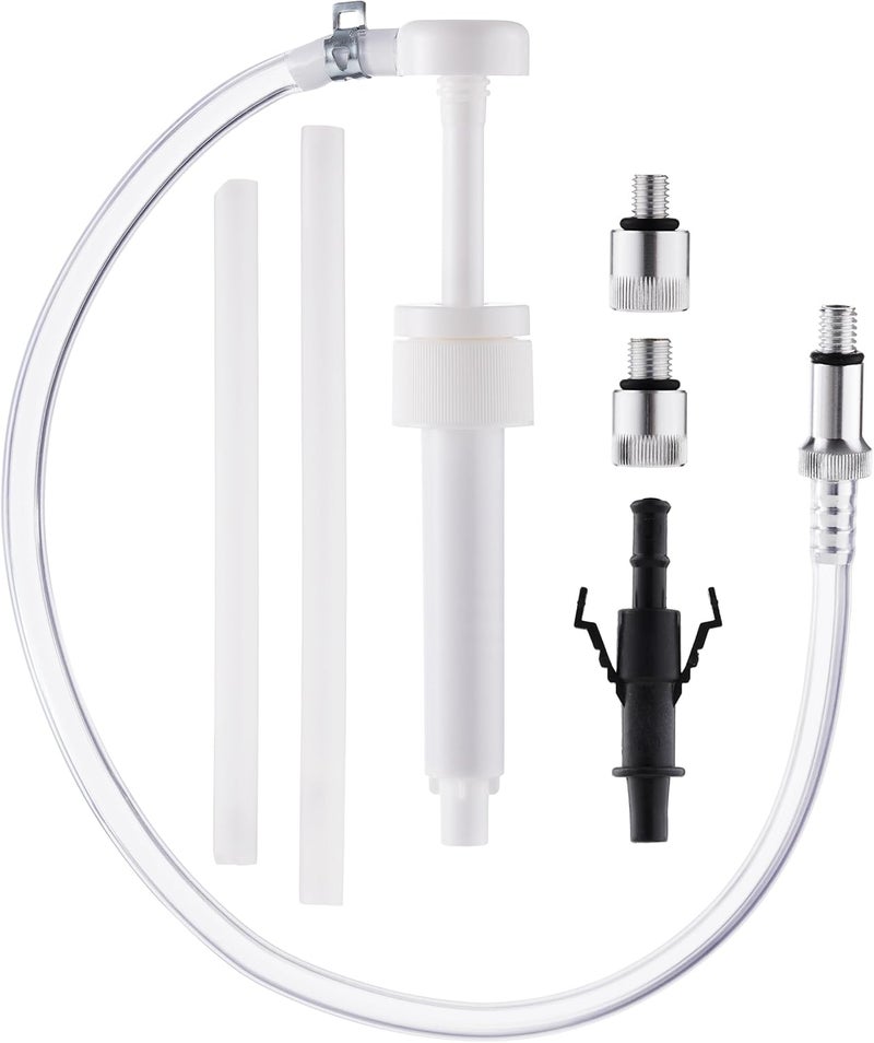 Fatio 8cc Fluid Pump Kit for Outboard Lower Units, Quart Bottles Pump for Gear Oil, Differential & Tramsmission Fluid Exchange, Includes Metal Lower Unit Adapters and 3rd Hand Adapter - Image 1